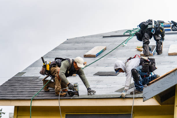 Professional Gutter Installation technician working in Saint Paul, OR